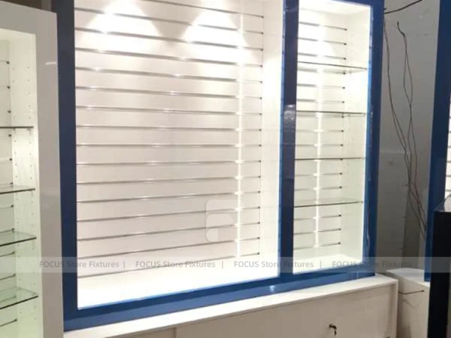 Blue White Mobile Phone Counter Wall Fixture