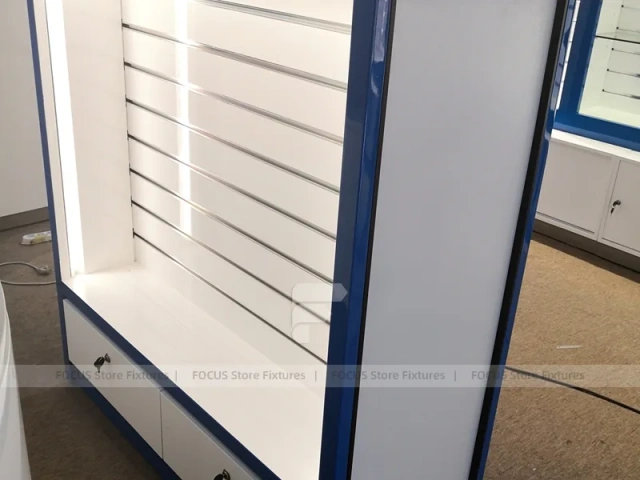 Blue White Mobile Phone Counter Wall Fixture