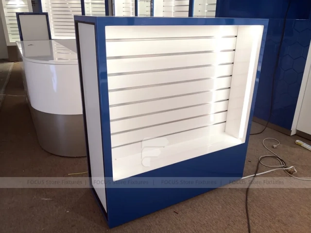 Blue White Mobile Phone Counter Wall Fixture