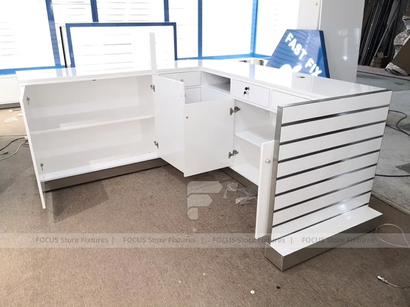 Blue White Mobile Phone Counter Wall Fixture