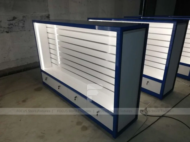 Blue White Mobile Phone Counter Wall Fixture