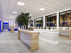 Blue White Mobile Phone Service Counter Store