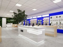 Blue White Mobile Phone Service Counter Store