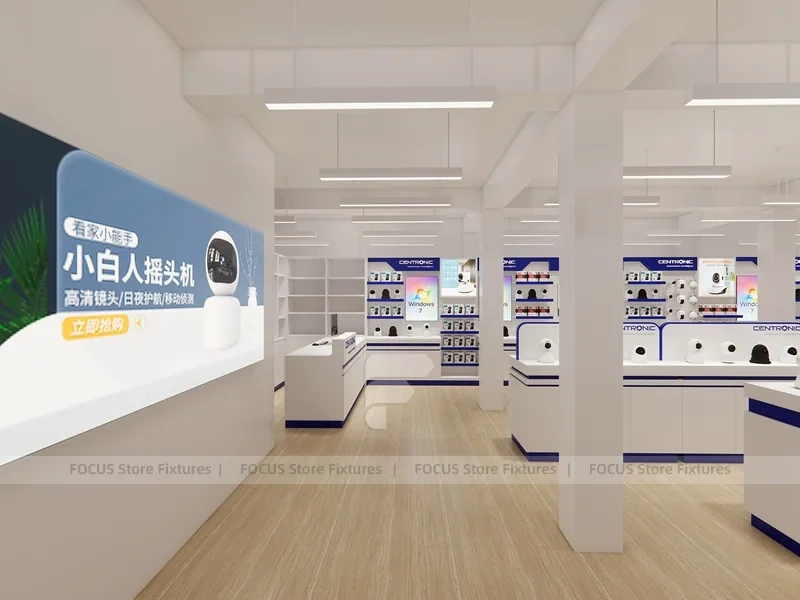 Blue White Mobile Phone Service Store