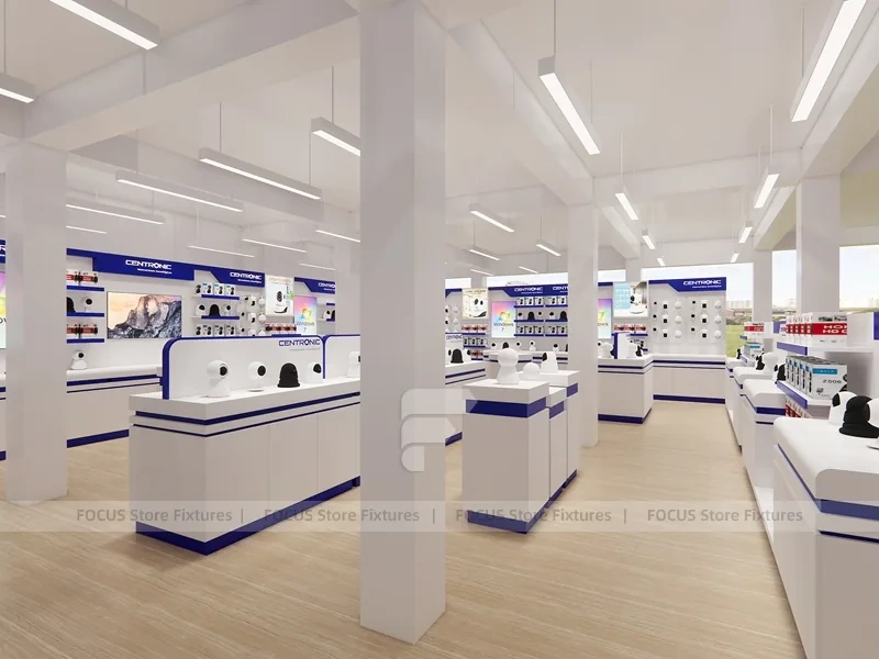 Blue White Mobile Phone Service Store