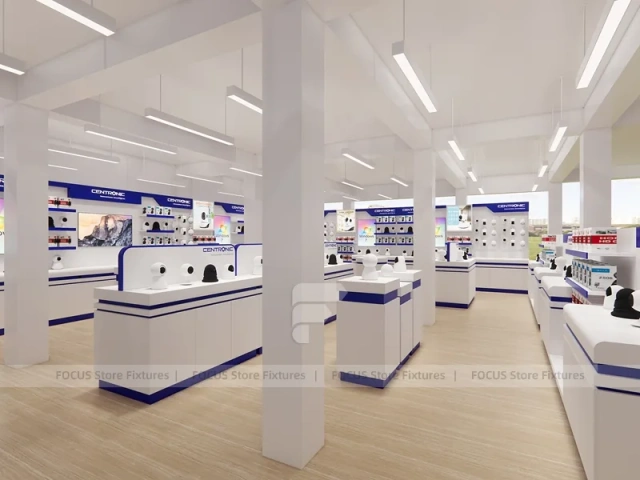Blue White Mobile Phone Service Store
