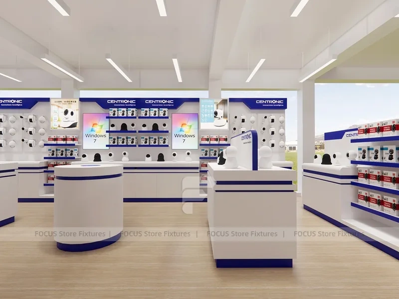 Blue White Mobile Phone Service Store