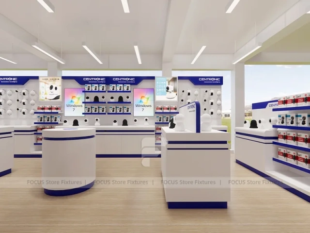 Blue White Mobile Phone Service Store