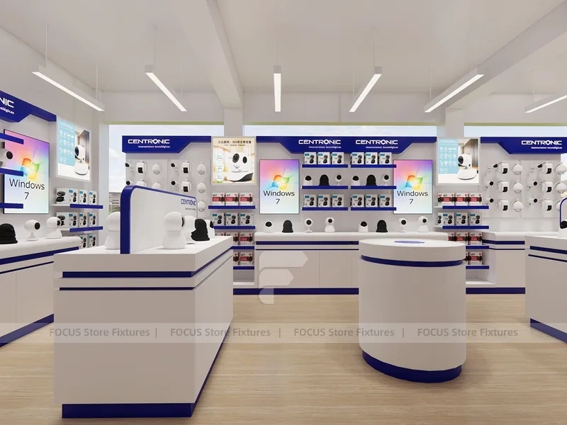 Blue White Mobile Phone Service Store
