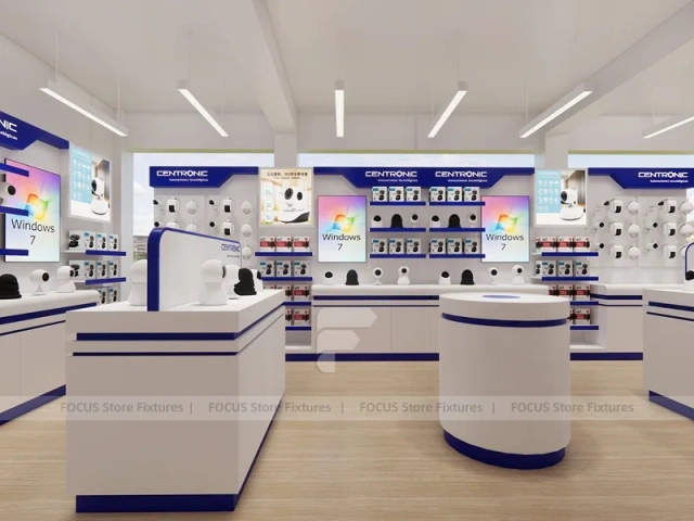 Blue White Mobile Phone Service Store