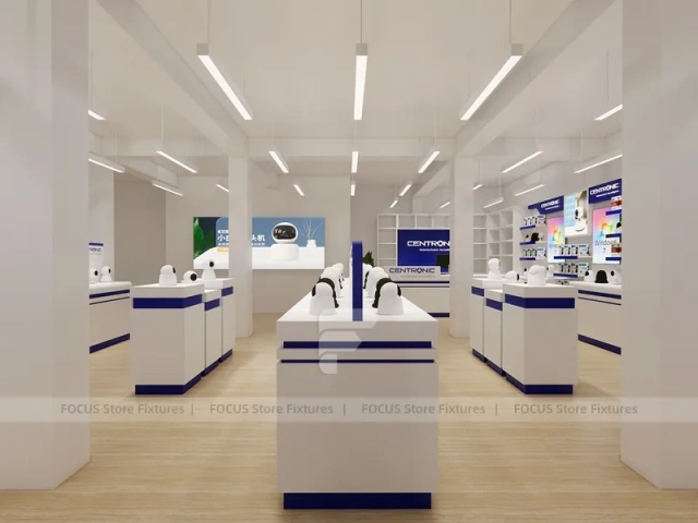 Blue White Mobile Phone Service Store