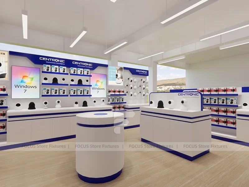 Blue White Mobile Phone Service Store