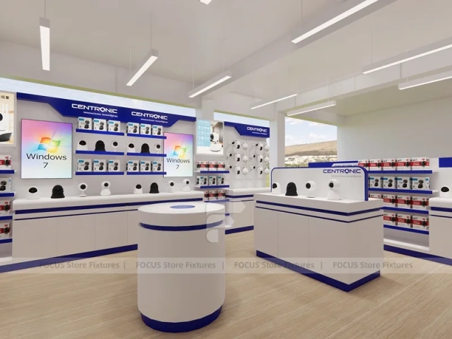 Blue White Mobile Phone Service Store
