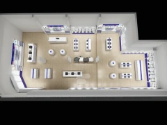 Blue White Mobile Phone Store Interior