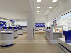 Blue White Mobile Phone Store Interior
