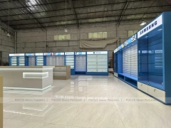 Blue White Mobile Phone Store Interior Design 2