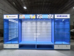 Blue White Mobile Phone Store Interior Design 2