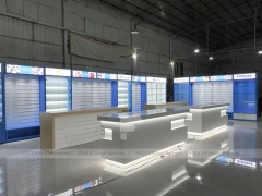 Blue White Mobile Phone Store Interior Design 2