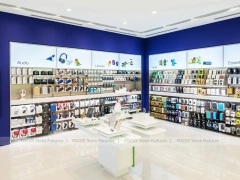Blue White Mobile Phone Wall Fixture Store