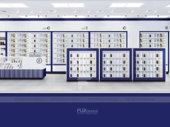 Blue White Mobile Phone Wall Shelving System
