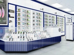 Blue White Mobile Phone Wall Shelving System