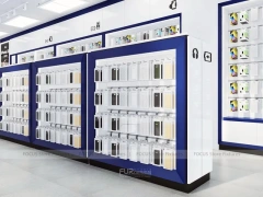 Blue White Mobile Phone Wall Shelving System