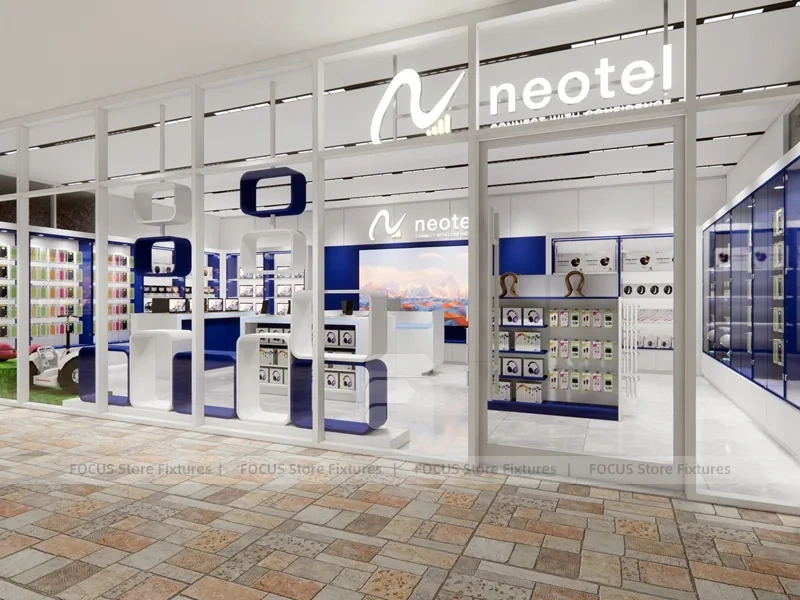 Blue White Neotel Mobile Storefront