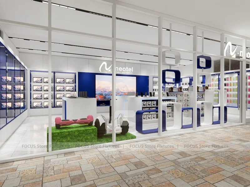 Blue White Neotel Mobile Storefront