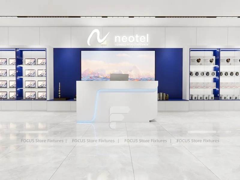 Blue White Neotel Mobile Storefront