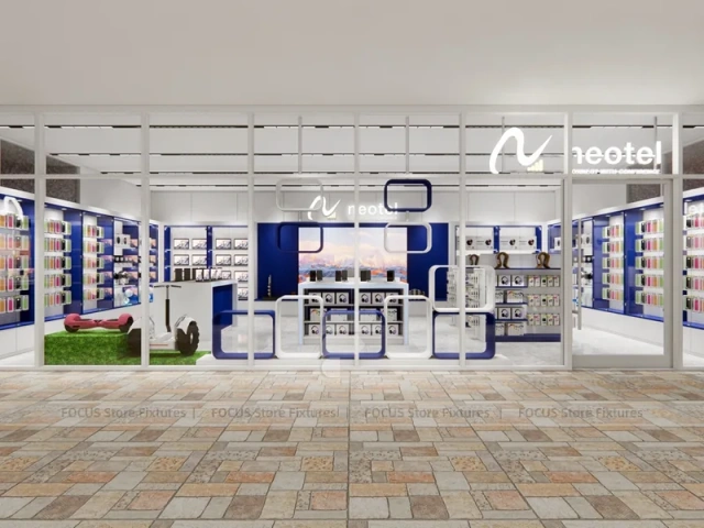Blue White Neotel Mobile Storefront