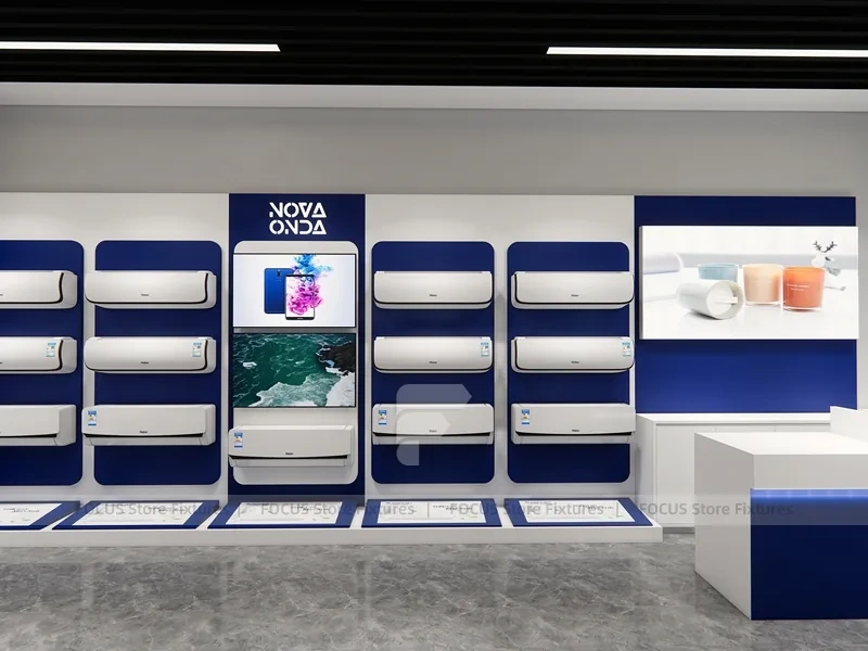 Blue White Nova Mobile Phone Wall Display