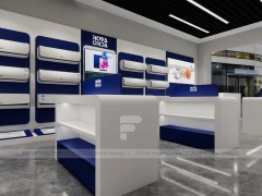 Blue White Nova Mobile Phone Wall Display