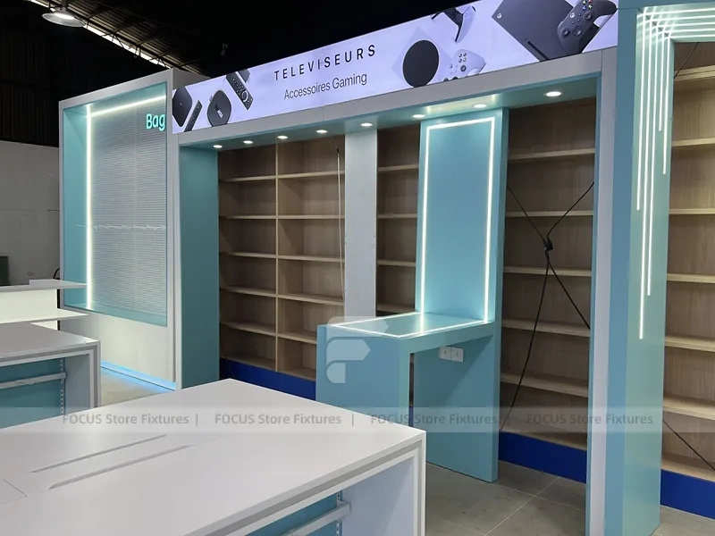 Blue White Phone Accessories Wall Niche