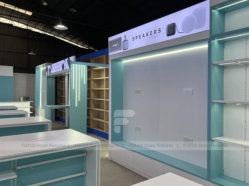 Blue White Phone Accessories Wall Niche