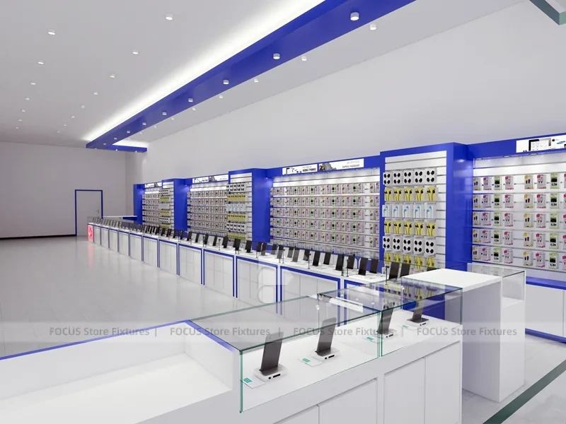 Blue White Phone Accessory Retail Store
