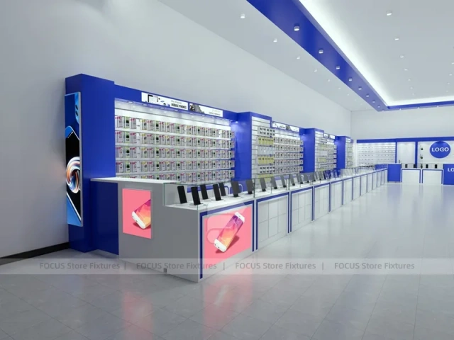 Blue White Phone Accessory Retail Store