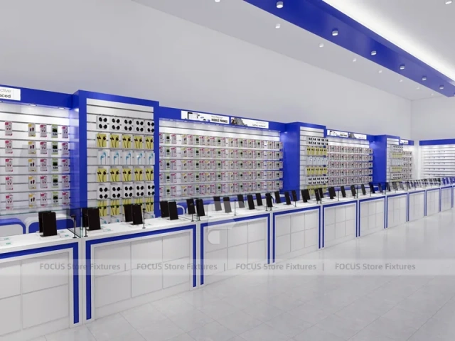 Blue White Phone Accessory Retail Store