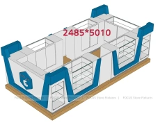 Blue White Phone Good Store 3D Layout