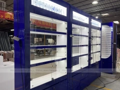 Blue White Rounded Mobile Phone Slatwall Display