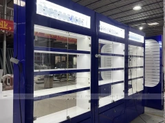 Blue White Rounded Mobile Phone Slatwall Display
