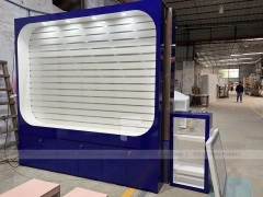 Blue White Rounded Mobile Phone Slatwall Display