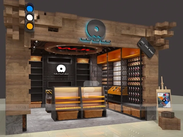 Brick Wood Phone Accessories Storefront Display