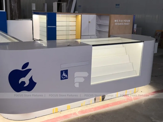 Brown Blue Fast Fix Phone Accessories Kiosk