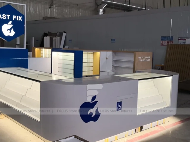 Brown Blue Fast Fix Phone Accessories Kiosk