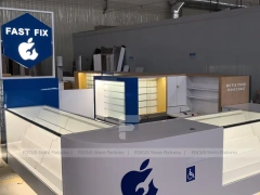 Brown Blue Fast Fix Phone Accessories Kiosk