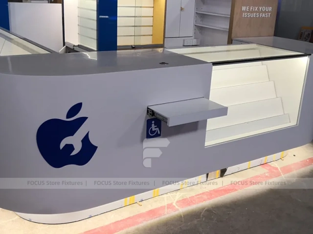 Brown Blue Fast Fix Phone Accessories Kiosk