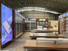 Brown Smart Mobile Phone Store Fixture