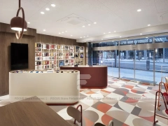 Burgundy Cream Mobile Accessories Counter Store