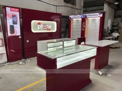 Burgundy Mobile Accessories Wall Store Fixture