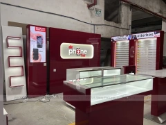 Burgundy Mobile Accessories Wall Store Fixture